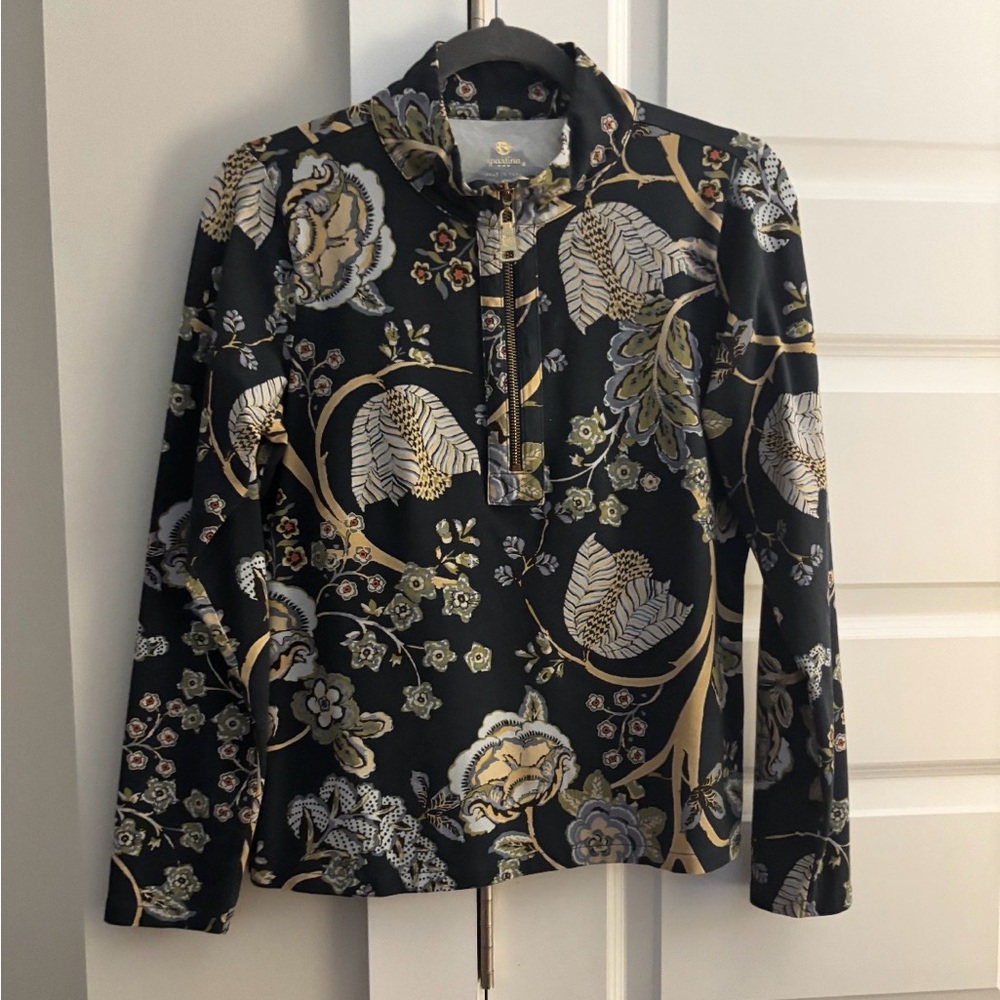 Spartina 449 Floral Patterned Nora Full Sleeve Half Zip